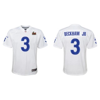 Youth Odell Beckham Jr. Rams White Super Bowl LVI Game Fashion Jersey