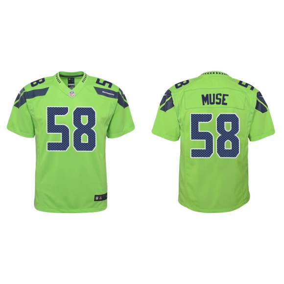 Youth Tanner Muse Seattle Seahawks Green Alternate Game Jersey