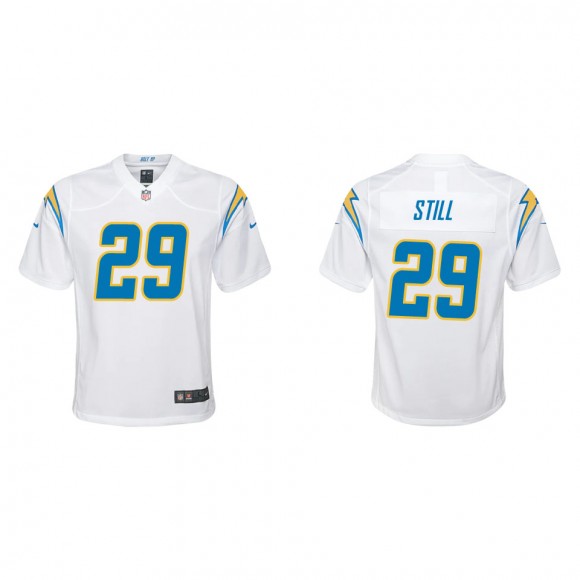 Youth Chargers Tarheeb Still White Game Jersey