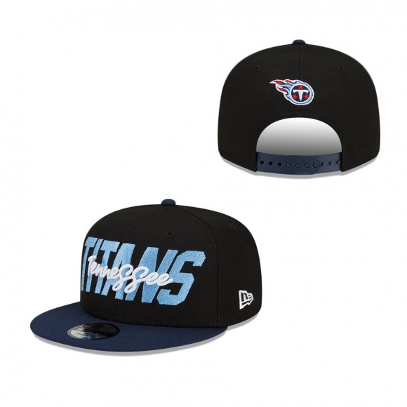 Youth Tennessee Titans Black Navy 2022 NFL Draft 9FIFTY Snapback Hat