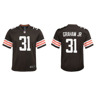 Youth Cleveland Browns Thomas Graham Jr. Brown Game Jersey