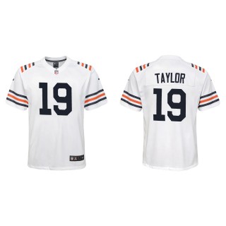 Youth Bears Tory Taylor White Classic Game Jersey