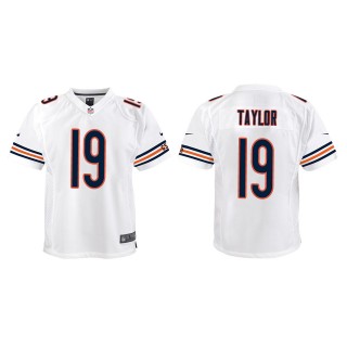 Youth Bears Tory Taylor White Game Jersey