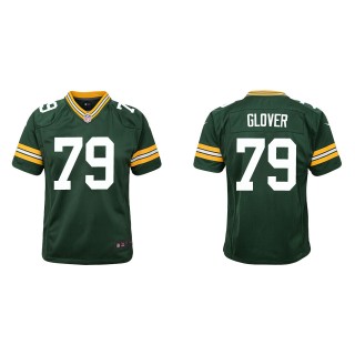 Youth Packers Travis Glover Green Game Jersey