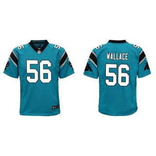 Youth Panthers Trevin Wallace Blue Game Jersey