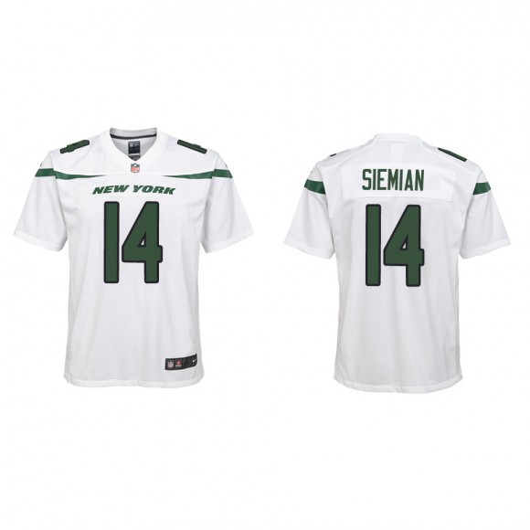 Youth Jets Trevor Siemian White Game Jersey