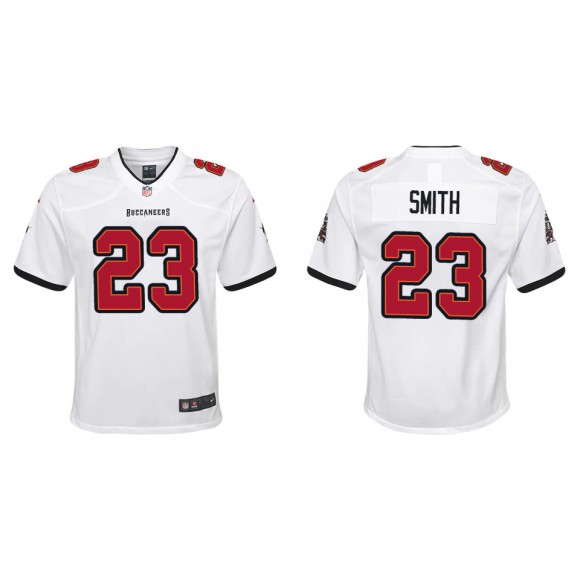 Youth Buccaneers Tykee Smith White Game Jersey
