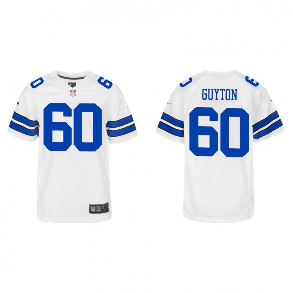 Youth Cowboys Tyler Guyton White Game Jersey