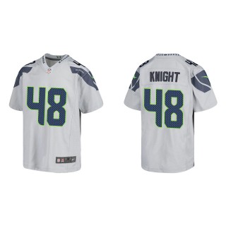 Youth Seahawks Tyrice Knight Gray Game Jersey