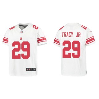 Youth Giants Tyrone Tracy Jr. White Game Jersey