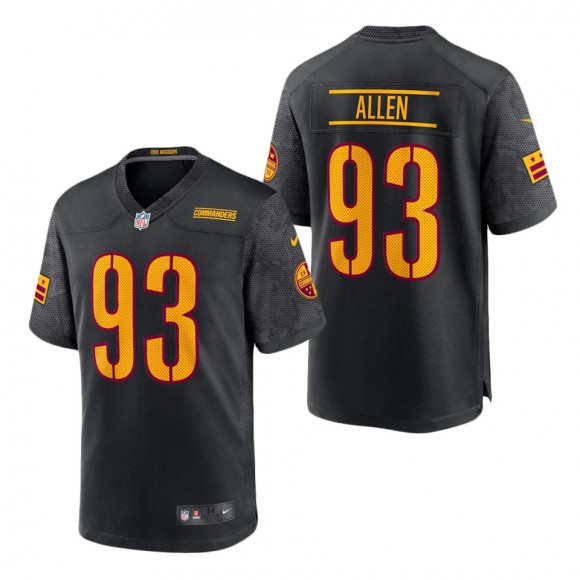 Youth Washington Commanders Jonathan Allen Black Alternate Game Jersey