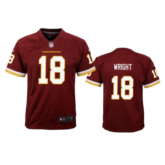 Youth Washington Football Team Isaiah Wright Burgundy Game Jersey