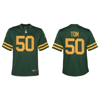 Youth Packers Zach Tom Green Alternate Game Jersey