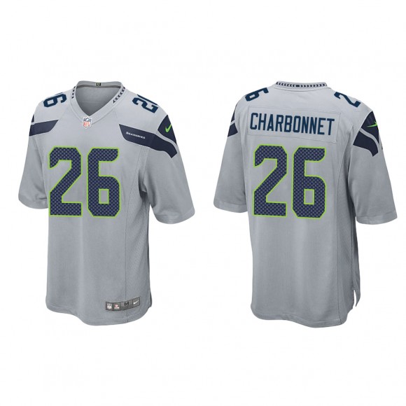 Zach Charbonnet Gray 2023 NFL Draft Game Jersey