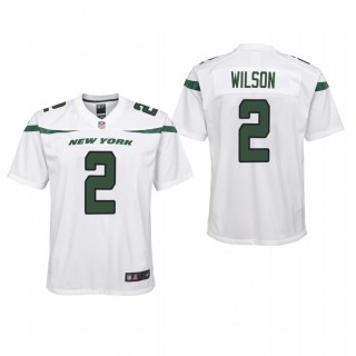 Youth Zach Wilson Game Jersey Jets White