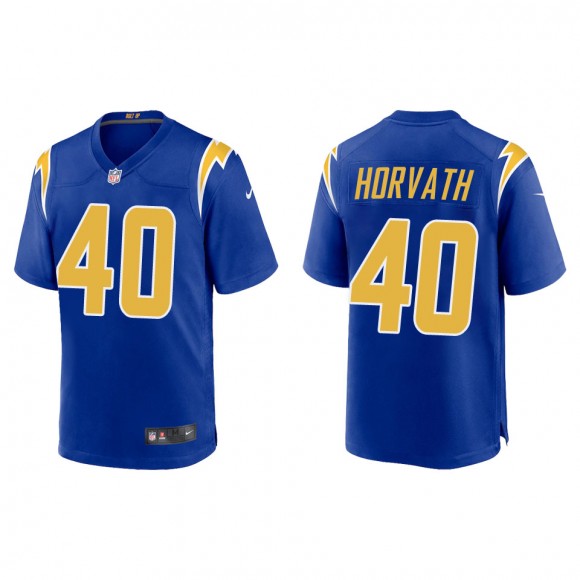 Men's Los Angeles Chargers Zander Horvath Royal Alternate Game Jersey